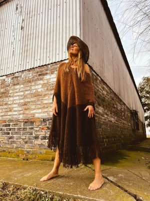 PONCHO OESTE lana llama